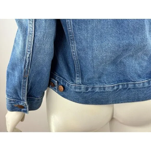 Madewell Classic Denim Jean Jacket Women M NWT Cotton Pockets Long Sleeve Blue‎